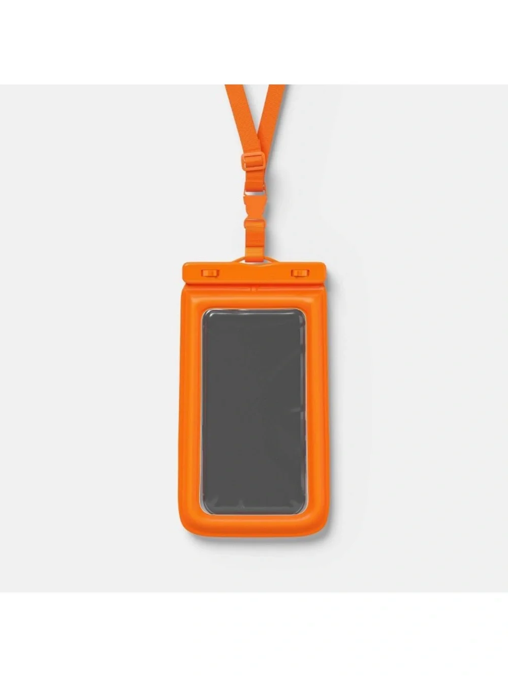 Waterproof Phone Pouch with Orange Lanyard